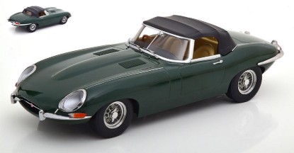Immagine di JAGUAR E-TYPE CONVERTIBLE CLOSED SERIES 1 1961 DARK GREEN 1:18