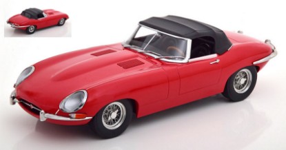 Immagine di JAGUAR E-TYPE CONVERTIBLE CLOSED SERIES 1 1961 RED 1:18