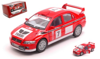 Immagine di MITSUBISHI LANCER EVO VII WRC N.7 RED/WHITE cm 12 BOX
