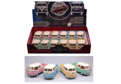 Immagine di VW BUS DOUBLE CAB PICK UP PASTEL COLOURS cm 12