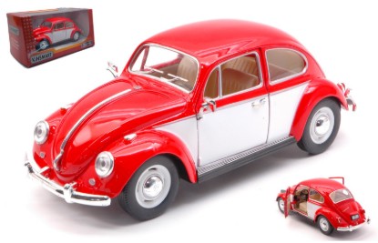 Immagine di VW CLASSIC BEETLE 1967 RED W/WHITE DOOR 1:24