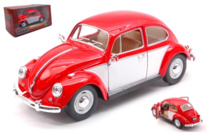 Immagine di VW CLASSIC BEETLE 1967 RED W/WHITE DOOR 1:24