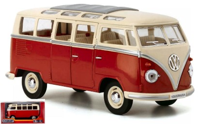 Immagine di VW SAMBA BUS 1962 RED/CREAM ROOF BOX 1:24