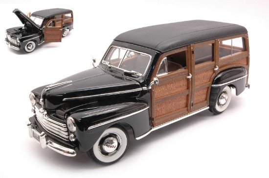 Immagine di FORD WOODY 1948 BLACK C/WINDSURF 1:18