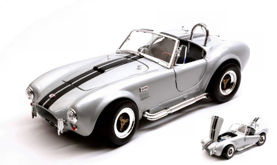 Immagine di SHELBY COBRA 427 S/C 1964 GREY W/BLACK STRIPES 1:18