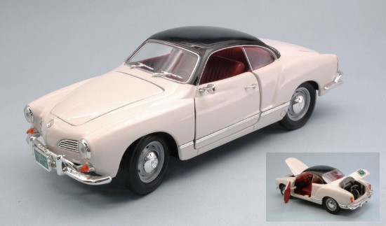 Immagine di VW KARMANN GHIA 1966 LIGHT CREAM W/BLACK ROOF 1:18