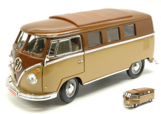 Immagine di VW MICROBUS 1962 2 TONE BROWN 1:18