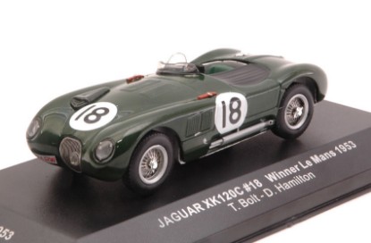 Immagine di JAGUAR XK 120 C N.18 WINNER LM 1953 BOLT/HAMILTON RE-EDITION 1:43