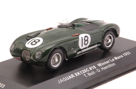 Immagine di JAGUAR XK 120 C N.18 WINNER LM 1953 BOLT/HAMILTON RE-EDITION 1:43