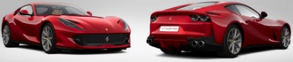 Immagine di FERRARI 812 SUPERFAST ROSSO FUOCO (PEARL) C/VETRINA 1:18