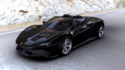 Immagine di FERRARI J50 DAYTONA BLACK W/CORSA GREY WHEELS C/VETRINA 1:18