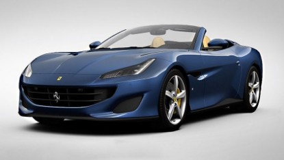 Immagine di FERRARI PORTOFINO OPEN ROOF BLUE TOUR DE FRANCE C/VETRINA 1:18