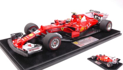 Immagine di FERRARI SF70H  K.RAIKKONEN 2017 N.7 2nd MONACO GP C/VETRINA 1:18
