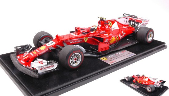 Immagine di FERRARI SF70H  K.RAIKKONEN 2017 N.7 2nd MONACO GP C/VETRINA 1:18