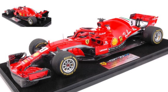 Immagine di FERRARI SF71H N.5 WINNER AUSTRALIAN GP 2018 S.VETTEL C/VETRINA 1:18