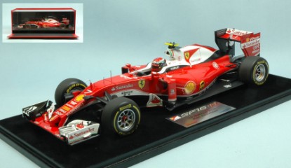 Immagine di FERRARI SF16-H K.RAIKKONEN 2016 N.7 BAHRAIN GP 2016 C/VETRINA 1:18
