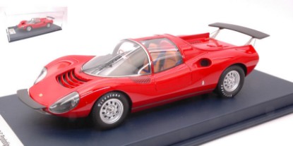 Immagine di FERRARI DINO 206 COMPETIZIONE PROTOTIPO RED CON VETRINA 1:18