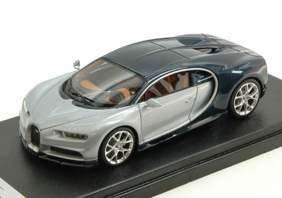 Immagine di BUGATTI CHIRON 2016 SILVER/BLUE 1:43