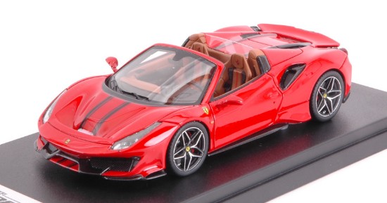 Immagine di FERRARI 488 PISTA SPIDER ROSSO CORSA W/BLACK STRIPES 1:43