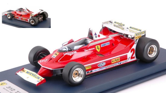 Immagine di FERRARI 312 T5 G.VILLENEUVE 1980 N.2 5th MONACO GP C/VETRINA 1:18