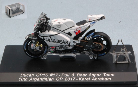 Immagine di DUCATI GP15 KAREL ABRAHAM 2017 N.17 10th ARGENTINA GP 1:43
