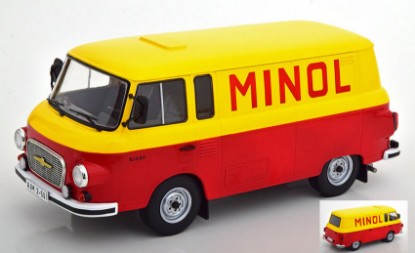 Immagine di BARKAS B 1000 MINOL BOX WAGON YELLOW/RED 1:18