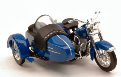 Immagine di HARLEY DAVIDSON 1952 FL HYDRA GLIDE C/SIDECAR BLUE 1:18