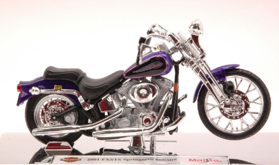 Immagine di HARLEY DAVIDSON FXSTS SPRINGER SOFTAIL 2001 VIOLET 1:18