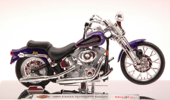 Immagine di HARLEY DAVIDSON FXSTS SPRINGER SOFTAIL 2001 VIOLET 1:18