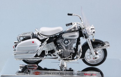Immagine di HARLEY DAVIDSON 1966 FLH ELECTRA GLIDE WHITE 1:18