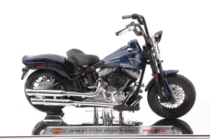 Immagine di HARLEY DAVIDSON 2008 FLSTSB CROSS BONES MET.BLUE 1:18