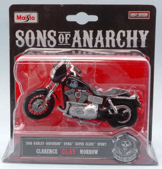 Immagine di H.DAVIDSON DYNA SUPER GLIDE SPORT 2008 CLARENCE "CLAY" MORROW 1:18