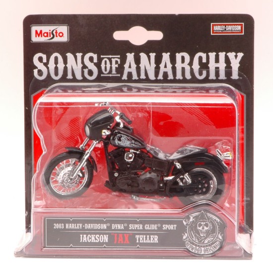 Immagine di H.DAVIDSON DYNA SUPER GLIDE SPORT 2003 JACKSON "JAX" TELLER 1:18