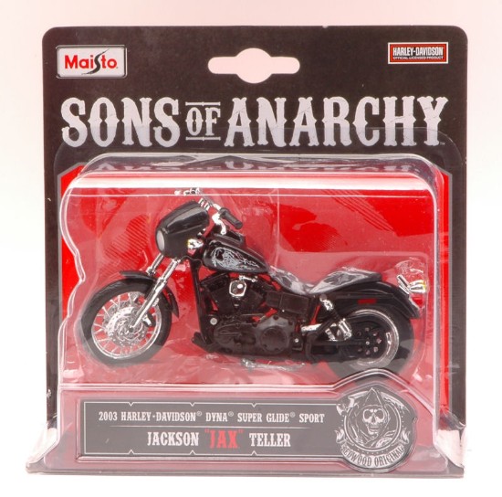 Immagine di H.DAVIDSON DYNA SUPER GLIDE SPORT 2003 JACKSON "JAX" TELLER 1:18