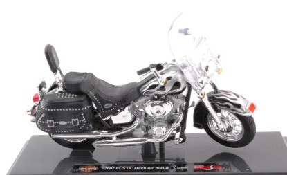 Immagine di HARLEY DAVIDSON 2002 FLSTC HERITAGE SOFTAIL CLASSIC SILVER/BLACK 1:18
