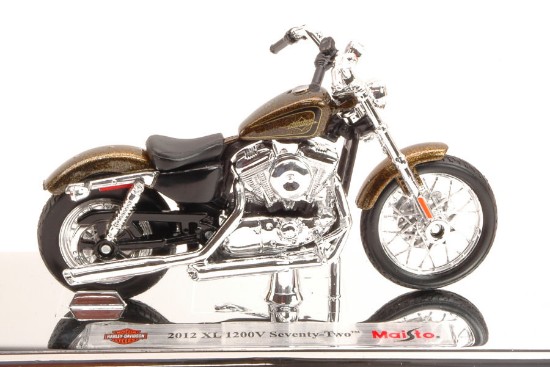 Immagine di HARLEY DAVIDSON 2012 XL 1200V SEVENTY TWO GLITTER BROWN 1:18