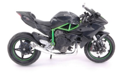 Immagine di KAWASAKI NINJA H2 R BLACK/GREEN 1:12