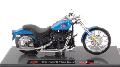 Immagine di HARLEY DAVIDSON 2002 FXSTB NIGHT TRAIN 2002 BLUE 1:18