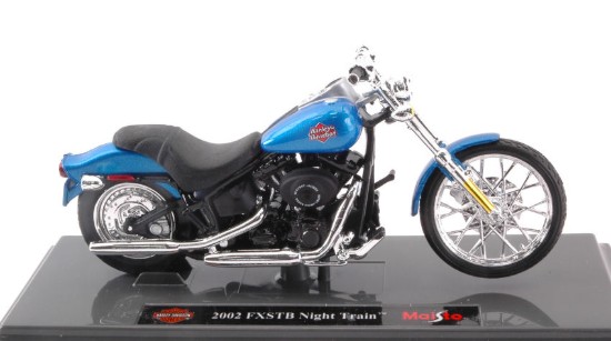 Immagine di HARLEY DAVIDSON 2002 FXSTB NIGHT TRAIN 2002 BLUE 1:18