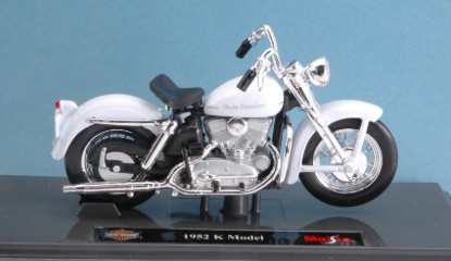 Immagine di HARLEY DAVIDSON K MODEL 1952 WHITE 1:18
