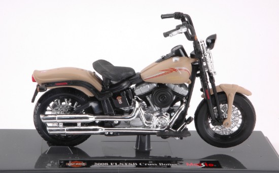 Immagine di HARLEY DAVIDSON FLSTSB CROSS BONES 2008 BEIGE 1:18