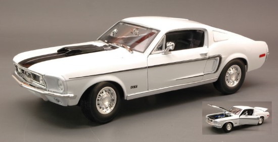 Immagine di FORD MUSTANG GT COBRA JET 1968 WHITE 1:18