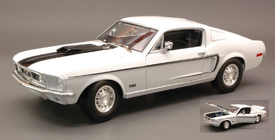 Immagine di FORD MUSTANG GT COBRA JET 1968 WHITE 1:18