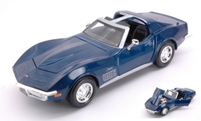 Immagine di CHEVROLET CORVETTE 1970 METALLIC BLUE 1:24