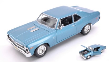 Immagine di CHEVROLET NOVA SS 1970 METALLIC LIGHT BLUE 1:24