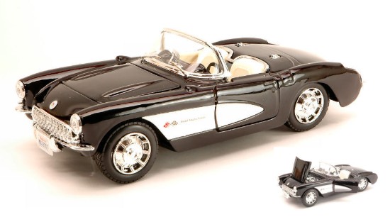 Immagine di CHEVROLET CORVETTE 1957 BLACK 1:24