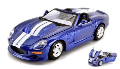 Immagine di SHELBY SERIES ONE CABRIOLET 1999 BLUE W/WHITE STRIPES 1:24
