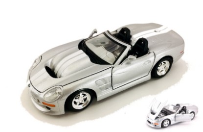 Immagine di SHELBY SERIES ONE 1999 SILVER W/WHITE STRIPES 1:24