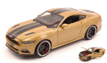Immagine di FORD MUSTANG GT 2015 METALLIC GOLD W/BLACK STRIPES 1:24