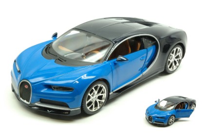 Immagine di BUGATTI CHIRON 2016 BLUE/BLACK 1:24